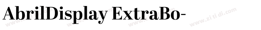 AbrilDisplay ExtraBo字体转换